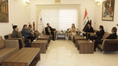 The Spanish ambassador in Baghdad visits the Naram-Sin Foundation to discuss ways to strengthen Iraqi-Spanish relations.